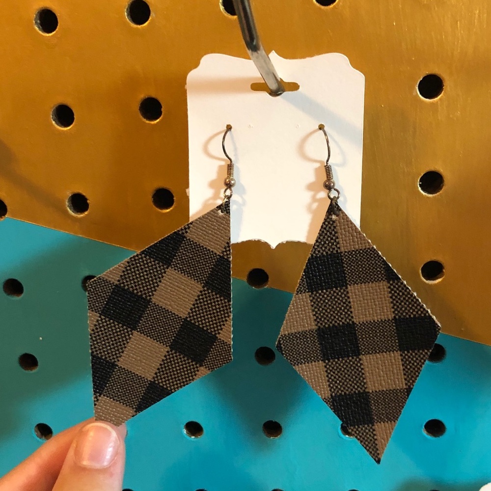 Handmade Pleather Earrings